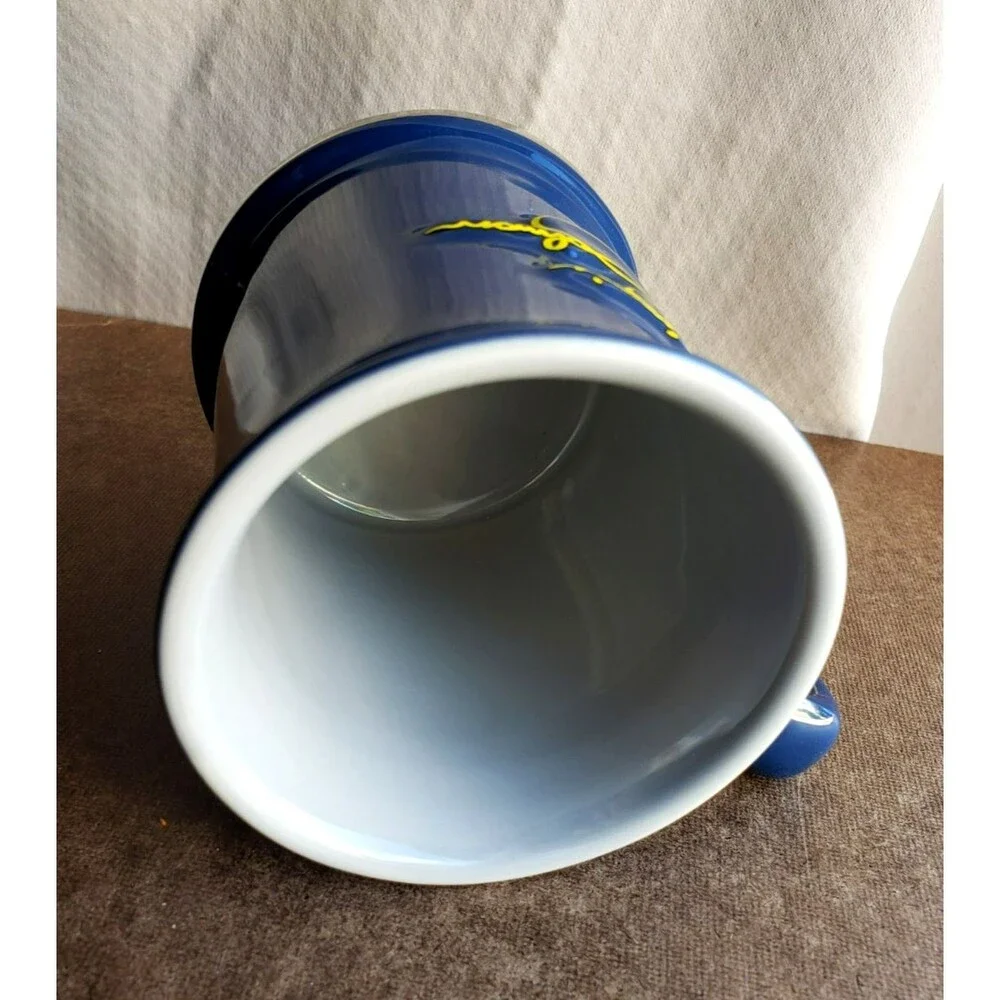 2007 JIMMIE JOHNSON #48 Blue RELIEF CERAMIC MUG 15 oz NASCAR Racing Team NEW NOS